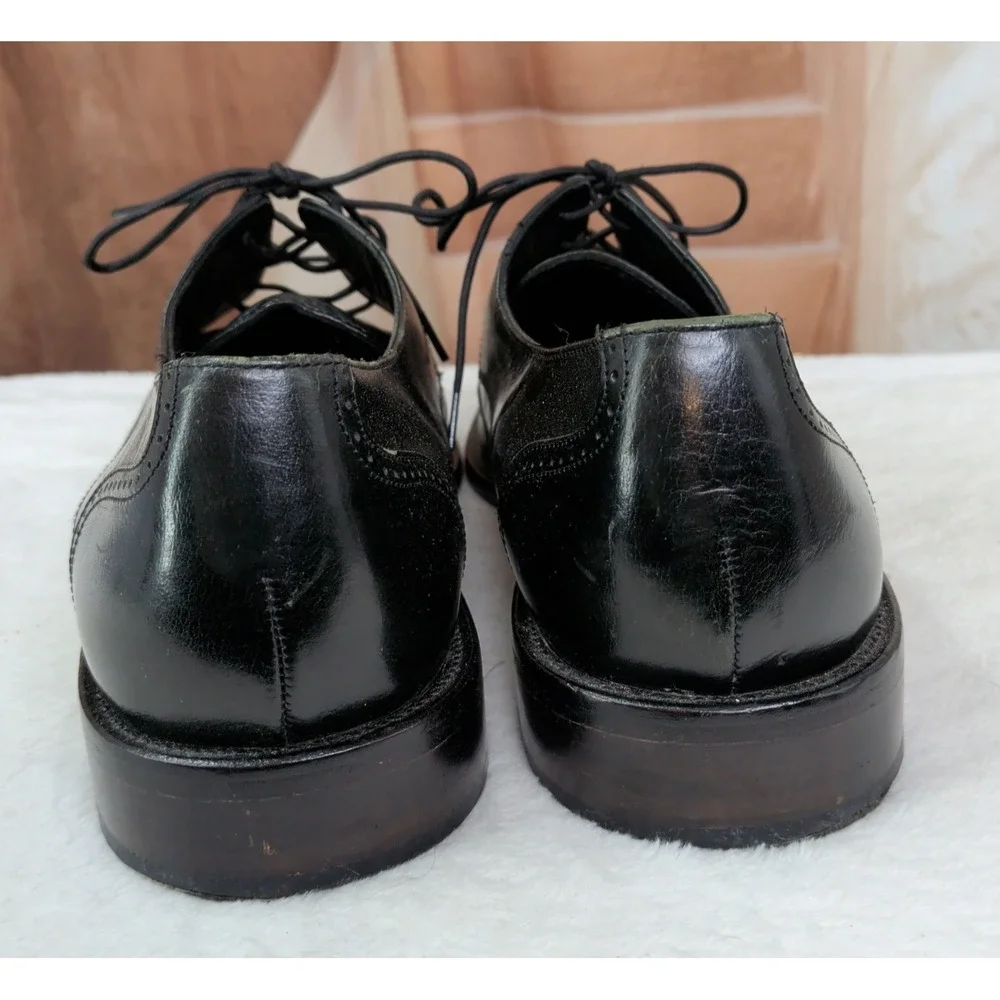 Bostonian Black Leather Wingtip Oxford Shoes